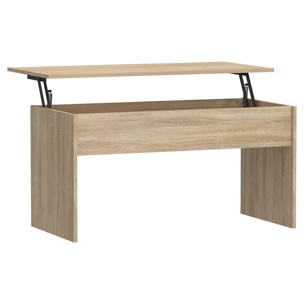 Table basse 102x50,5x52,5 cm en bois travaillé