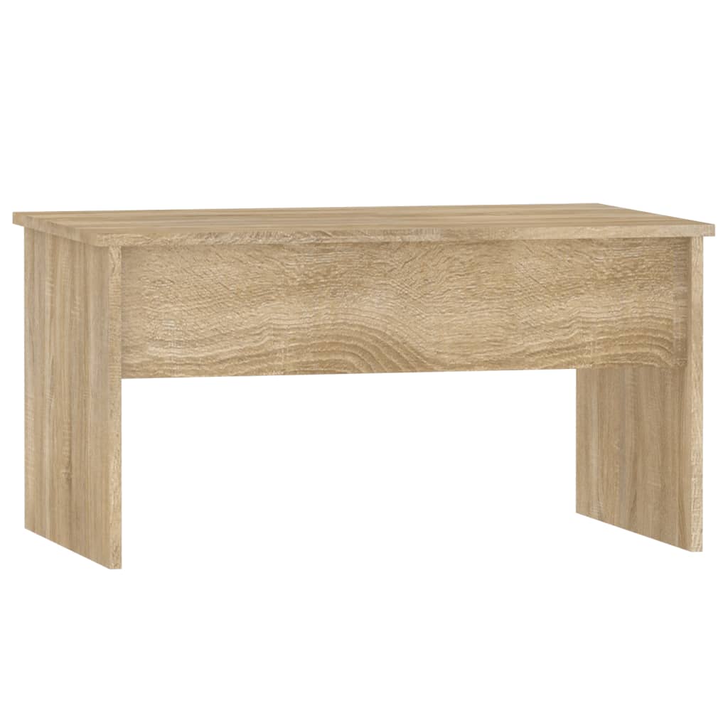 Table basse 80x50,5x41,5 cm en bois travaillé