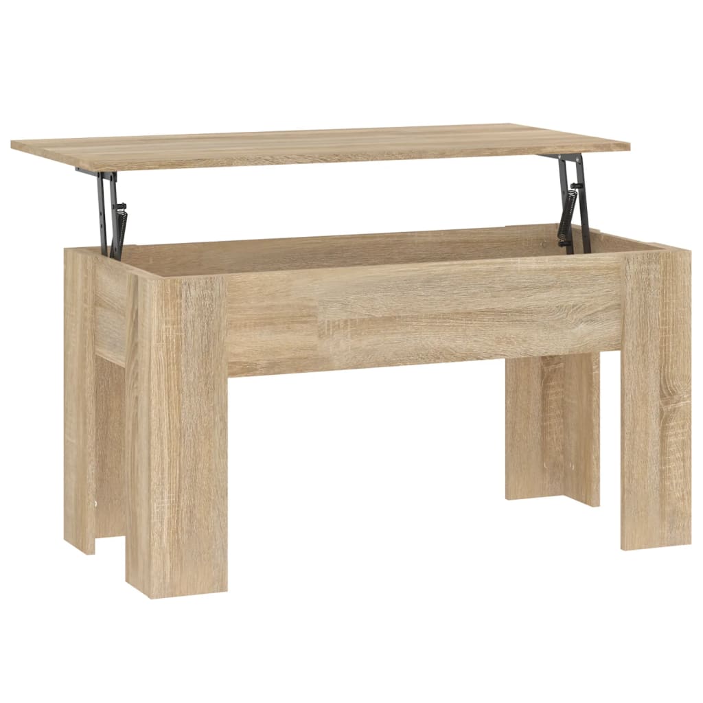 Table basse 101x49x52 cm en bois travaillé