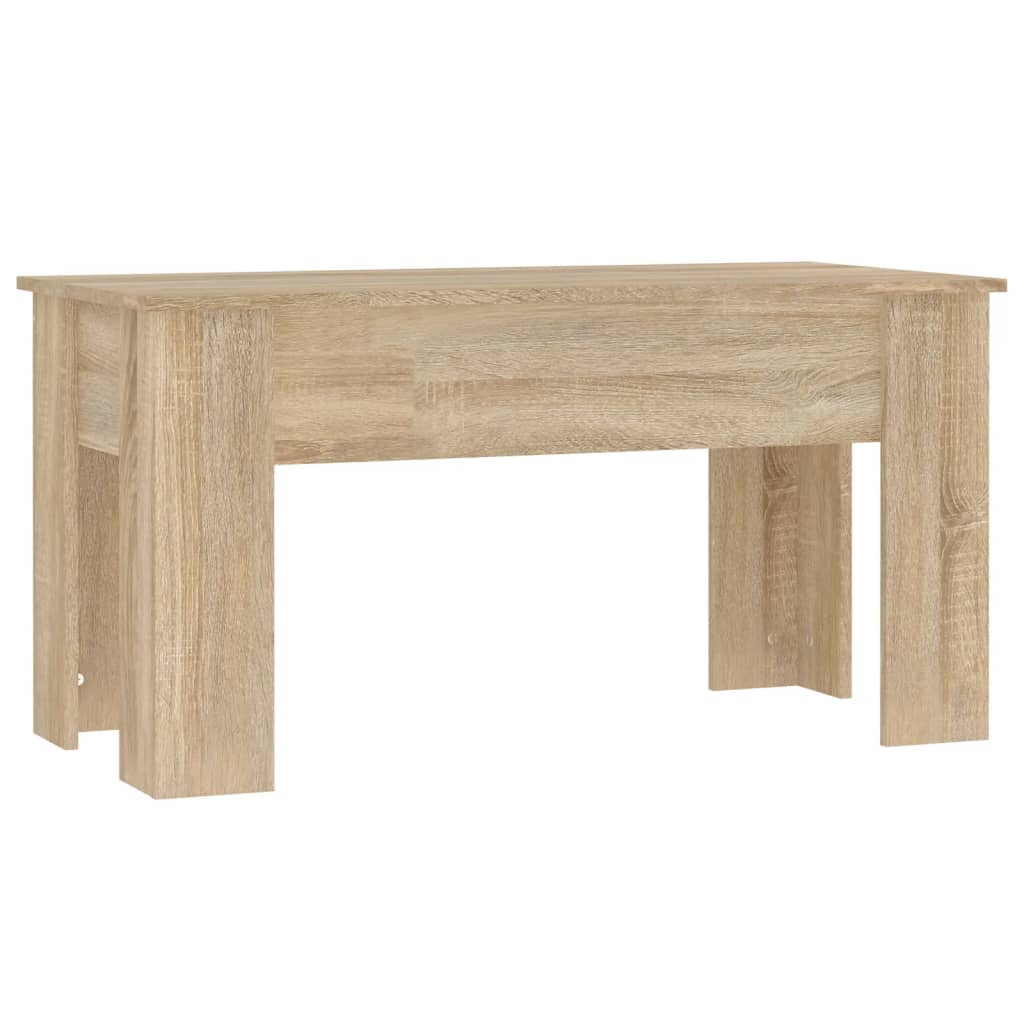 Table basse 101x49x52 cm en bois travaillé