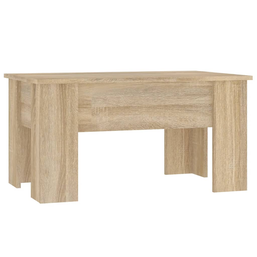 Table basse 79x49x41 cm en bois travaillé