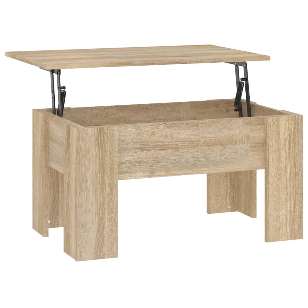 Table basse 79x49x41 cm en bois travaillé