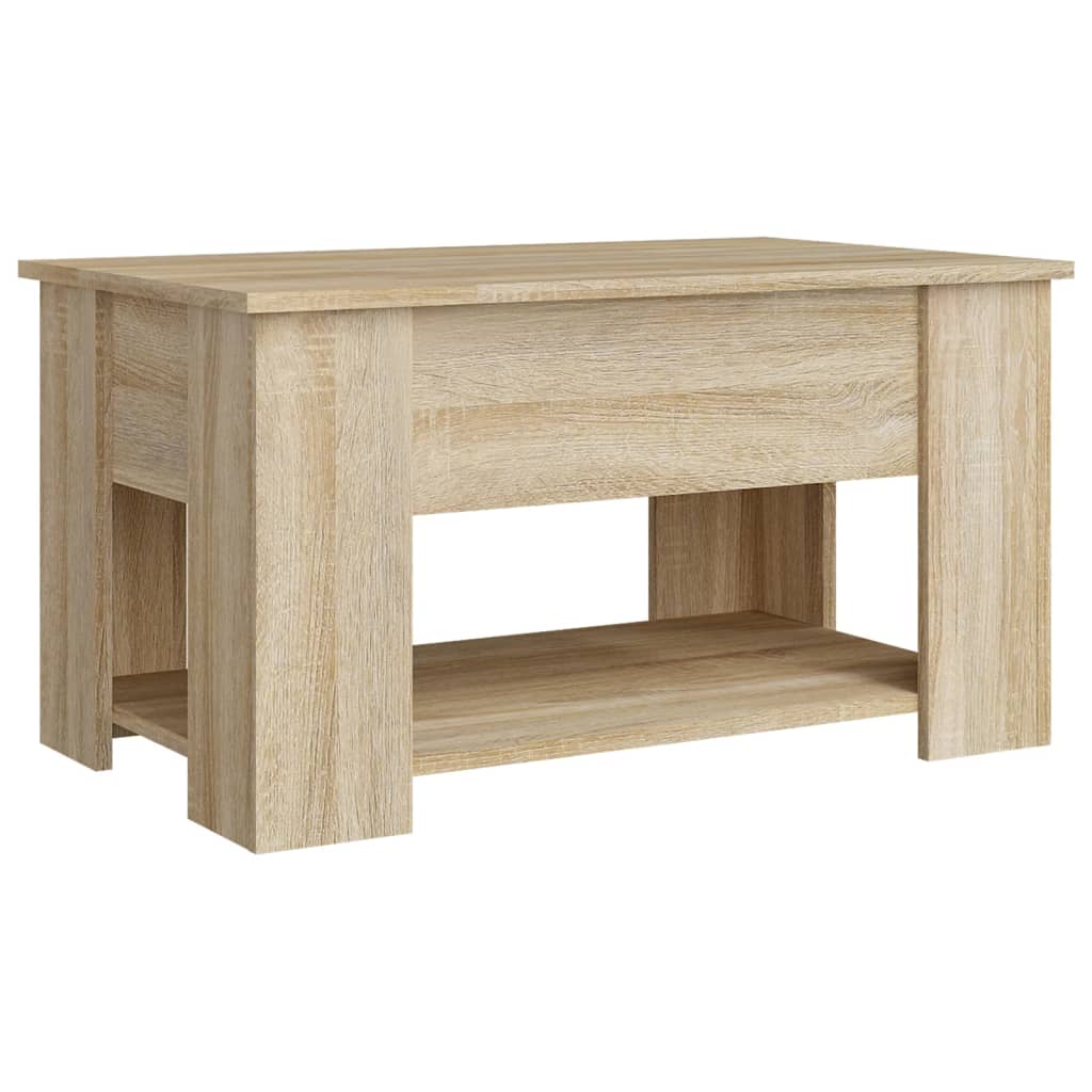 Table basse 79x49x41 cm en bois travaillé