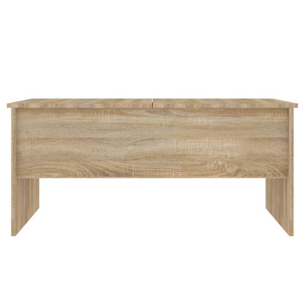 Table basse 102x50,5x46,5 cm en bois travaillé