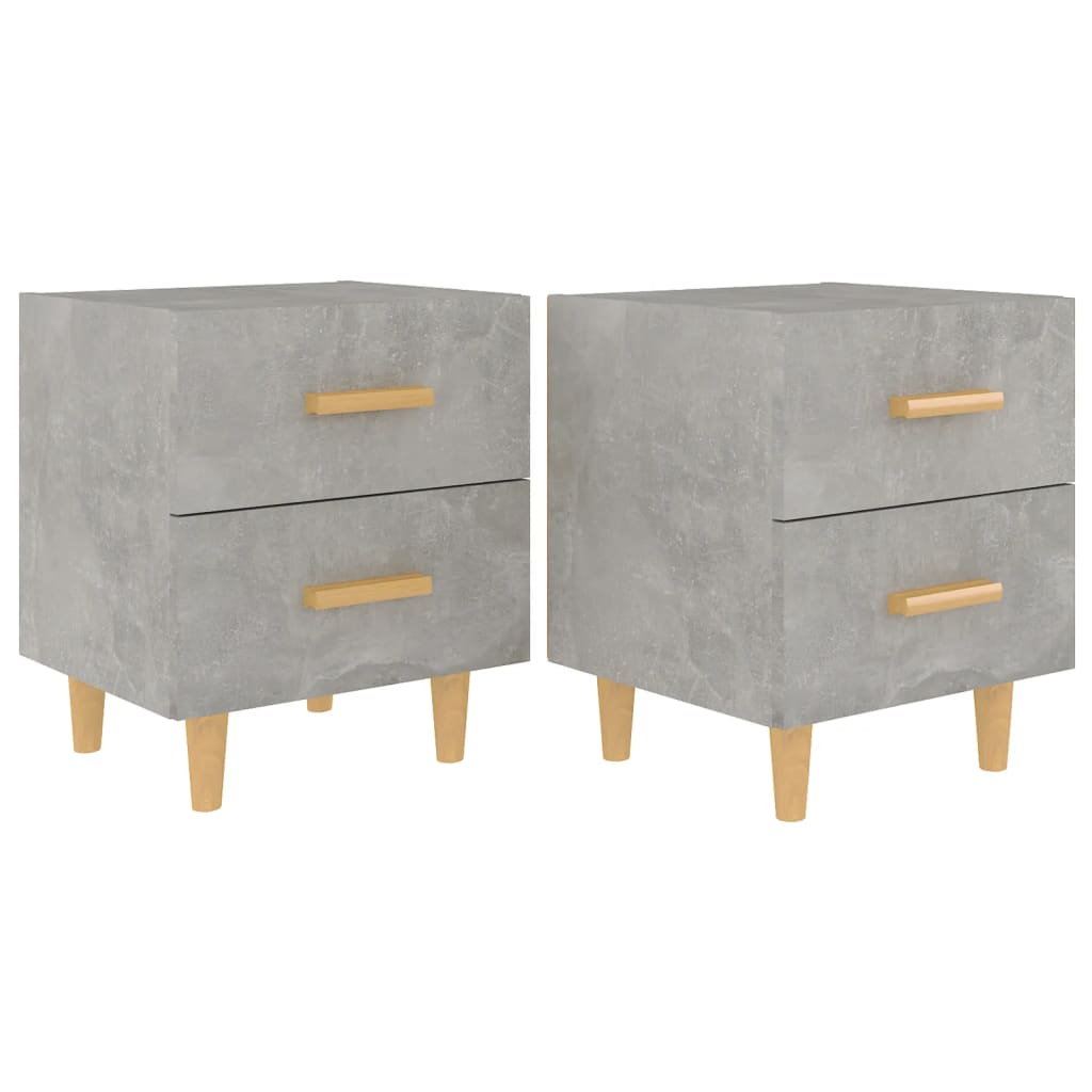 Tables de chevet 2 pcs 40x35x47,5 cm couleur chêne