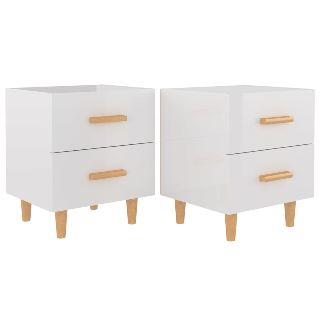 Tables de chevet 2 pcs 40x35x47,5 cm couleur chêne