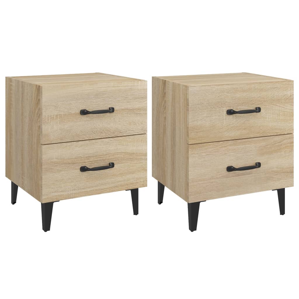 Tables de chevet 2 pcs 40x35x47,5 cm