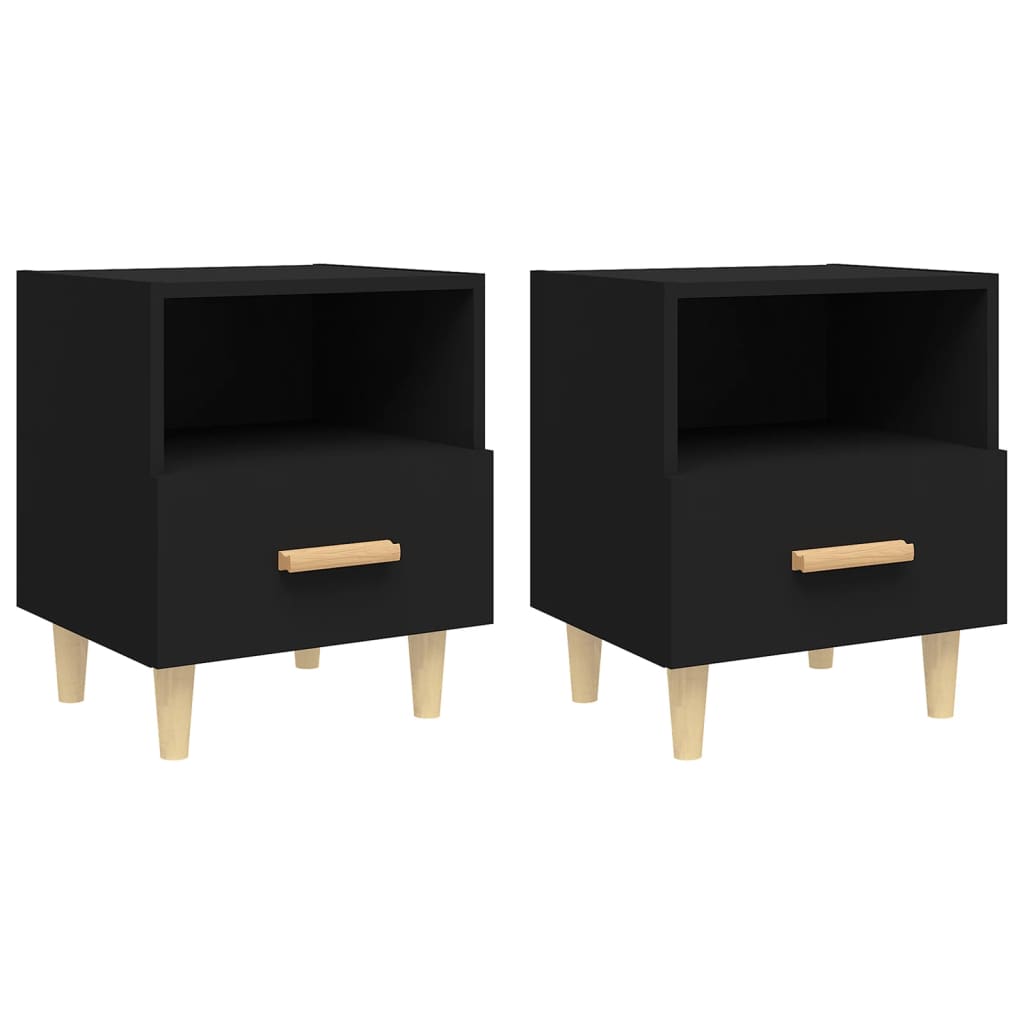 Tables de chevet 2 pcs 40x35x47 cm couleur chêne