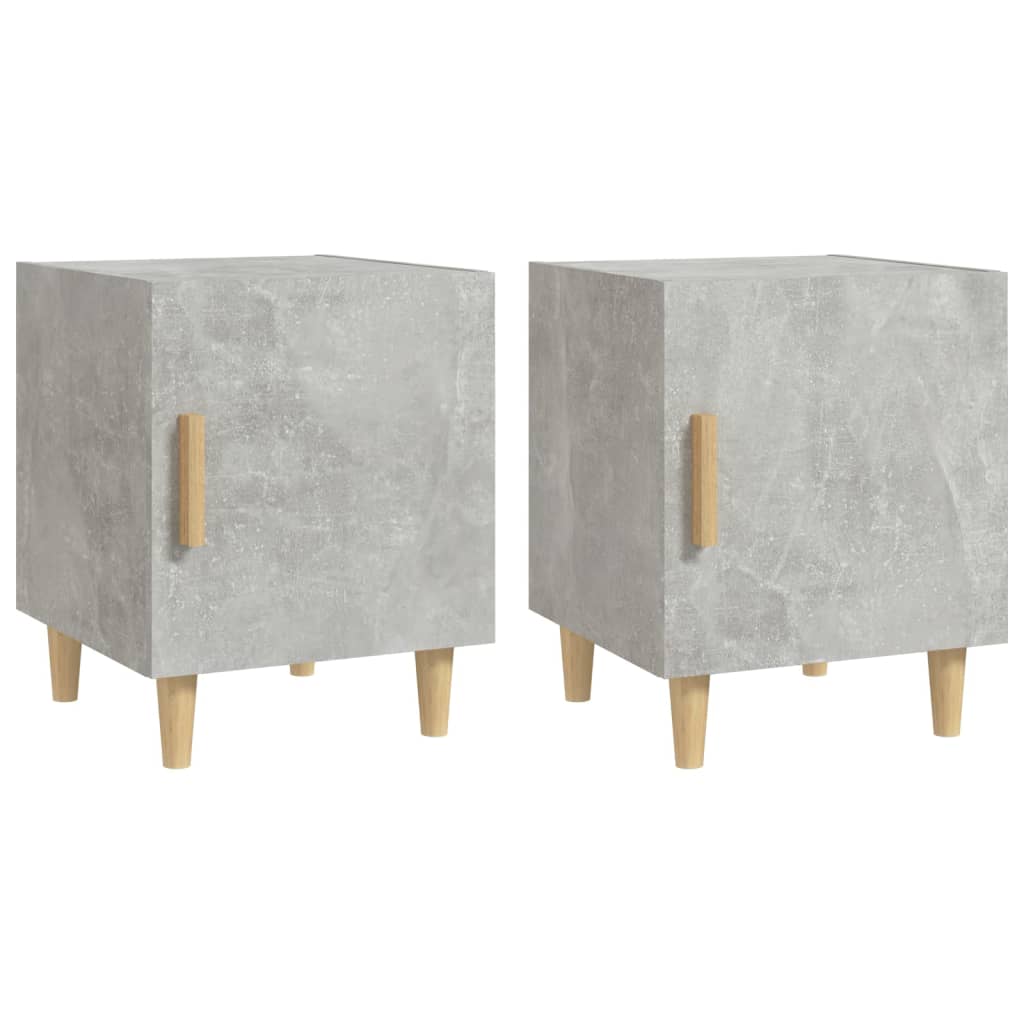 Tables de chevet 2 pcs en bois travaillé