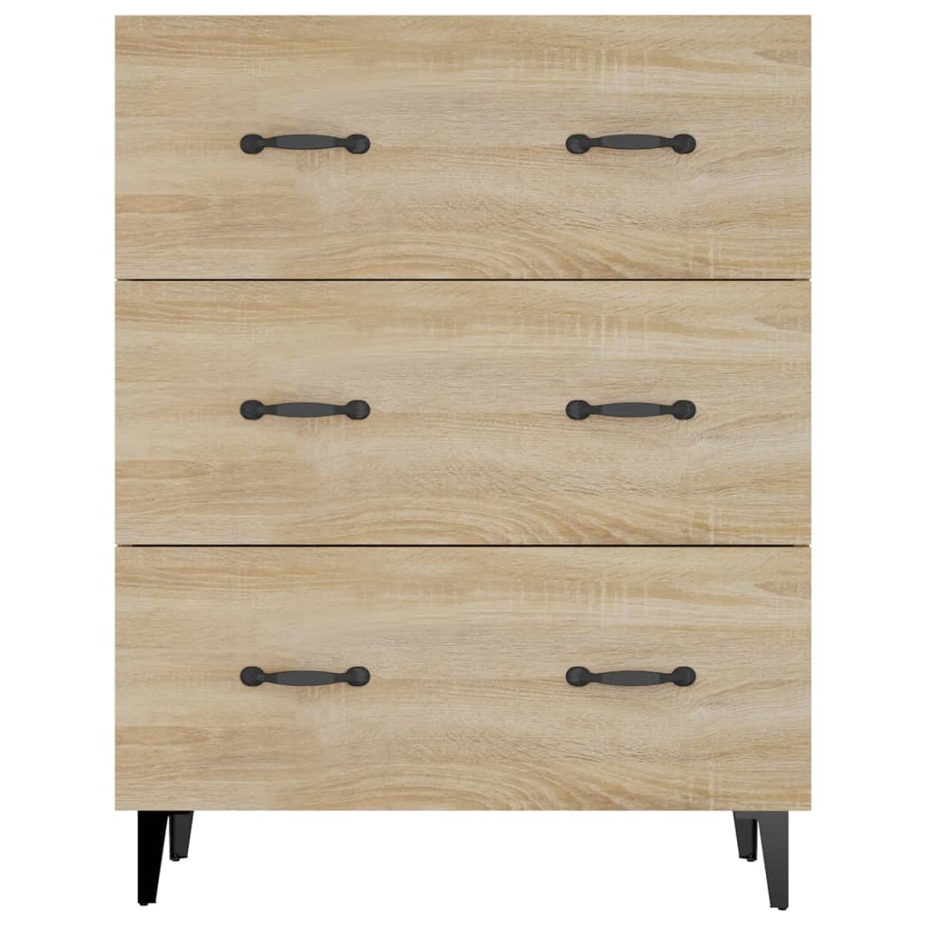 Dressoir 69,5x34x90 cm bewerkt hout eikenkleurig