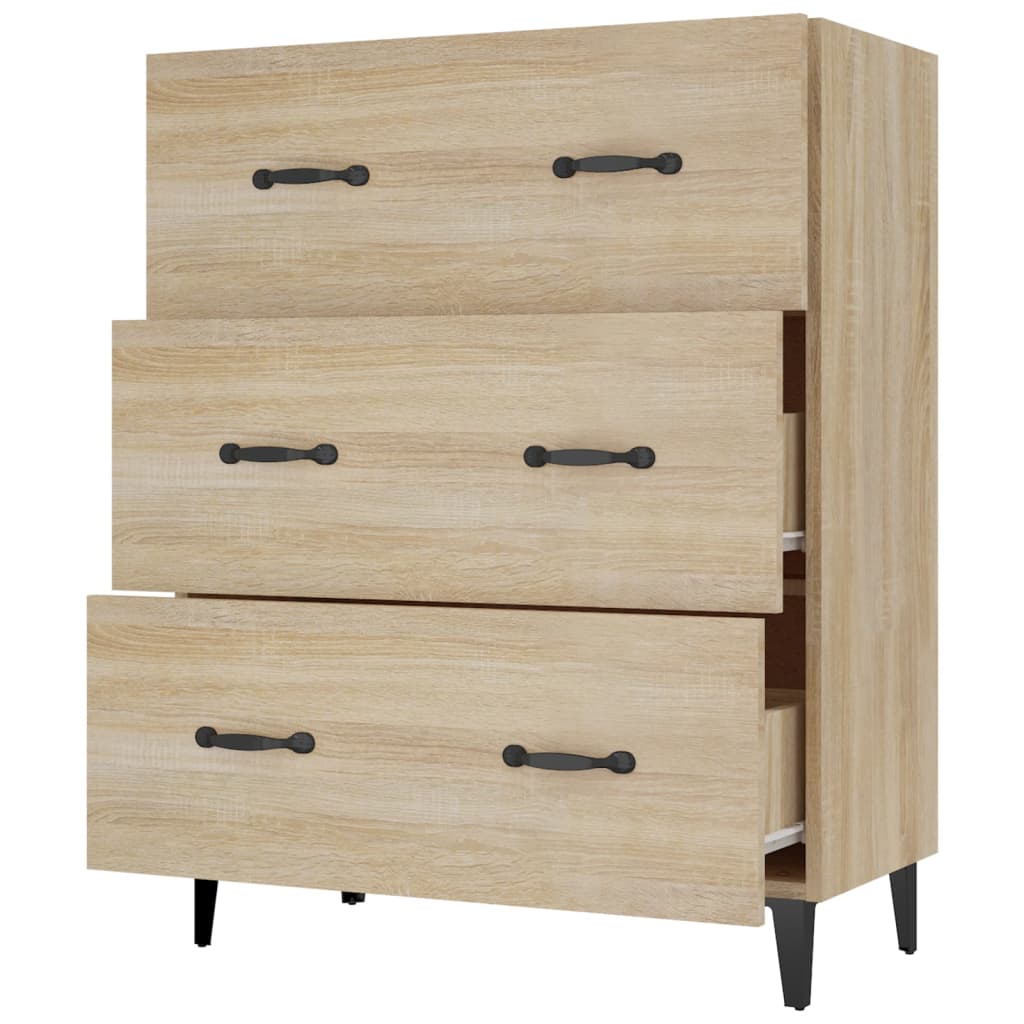 Dressoir 69,5x34x90 cm bewerkt hout eikenkleurig