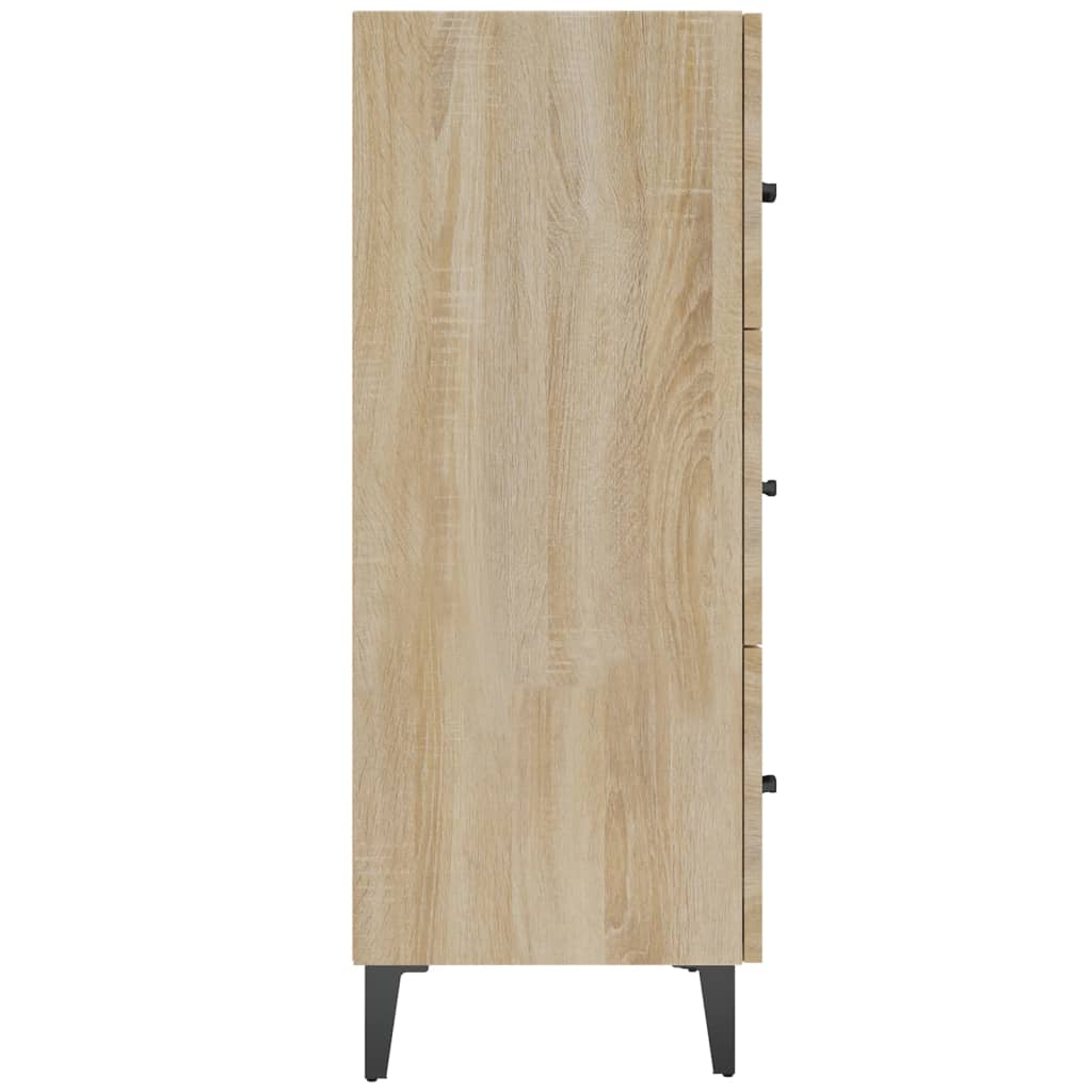 Dressoir 69,5x34x90 cm bewerkt hout eikenkleurig