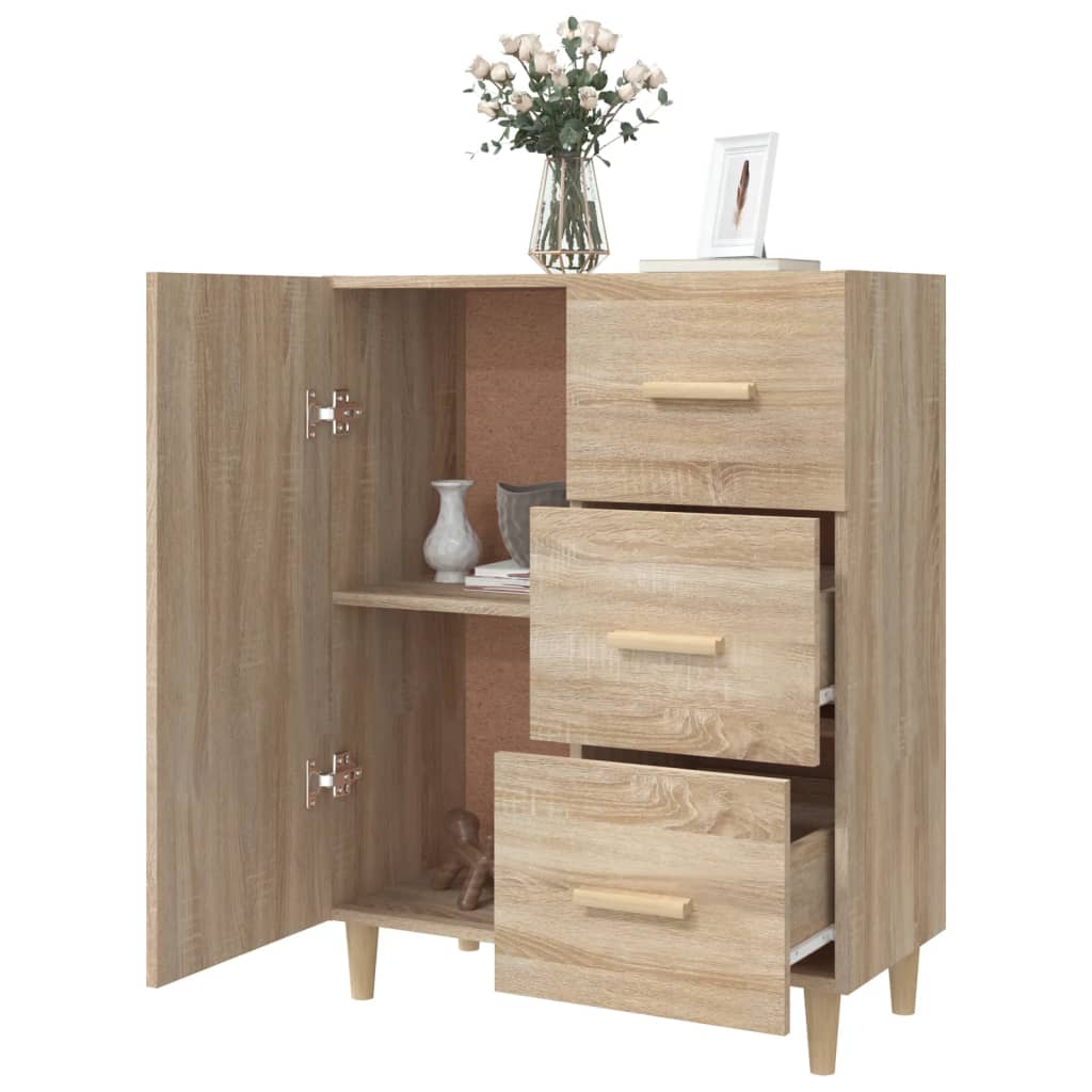 Buffet 69,5x34x90 cm en bois travaillé