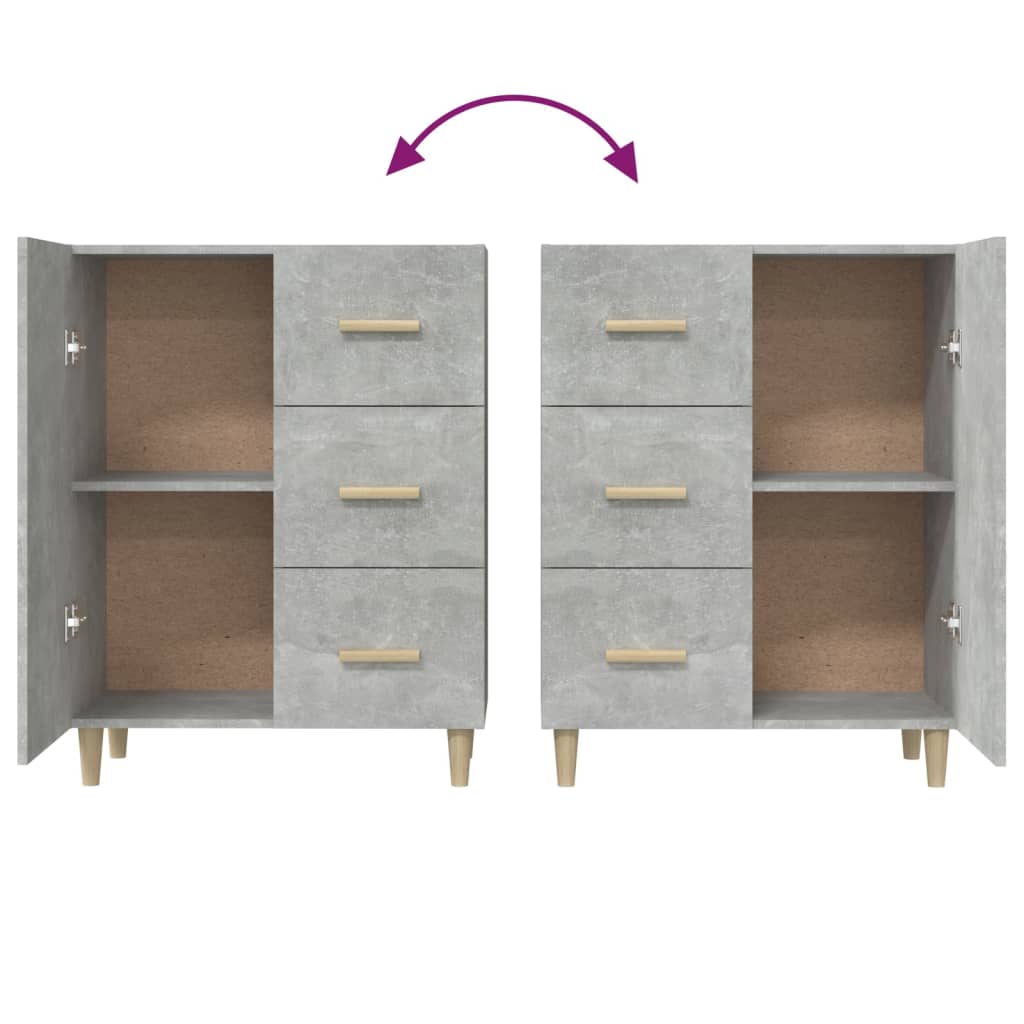 Dressoir 69,5x34x90 cm bewerkt hout eikenkleurig