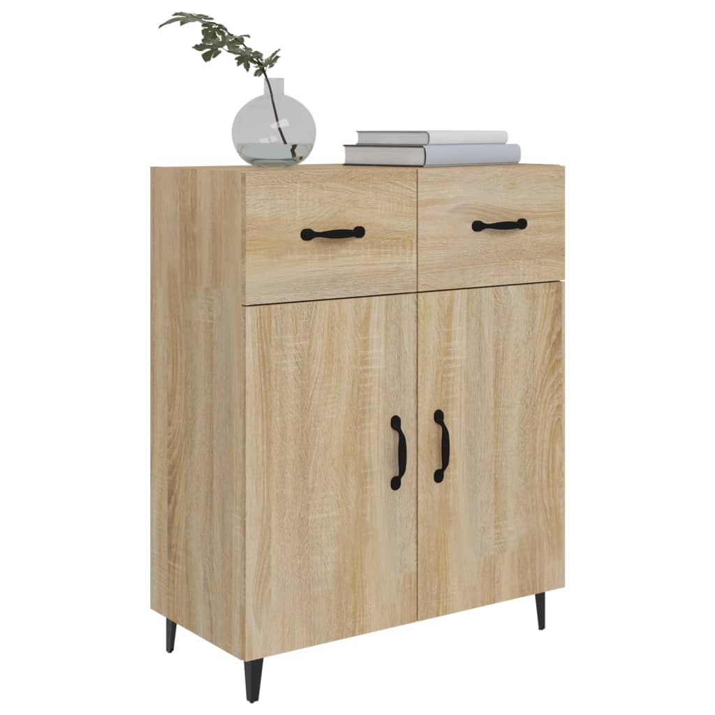 Dressoir 69,5x34x90 cm bewerkt hout eikenkleurig