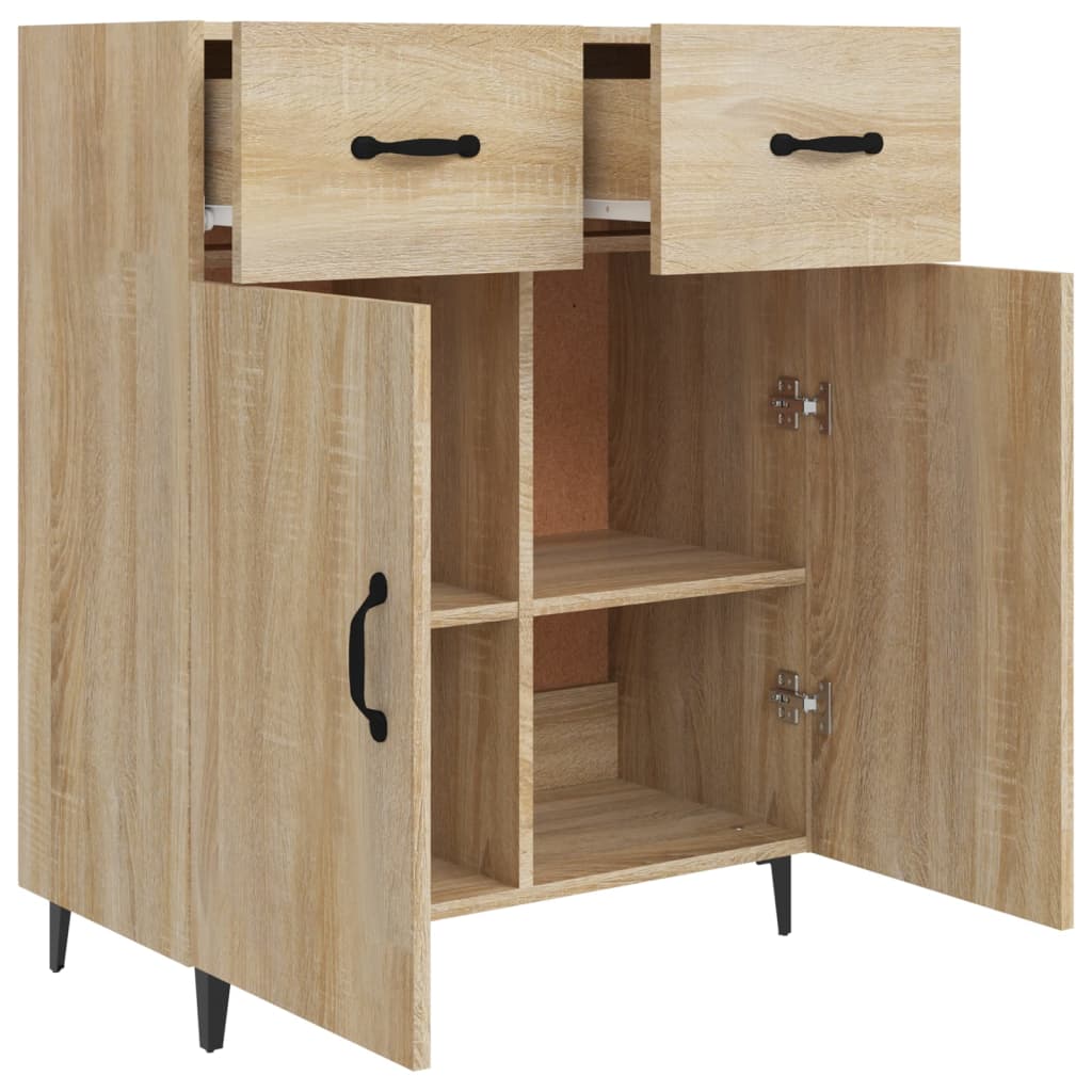 Dressoir 69,5x34x90 cm bewerkt hout eikenkleurig