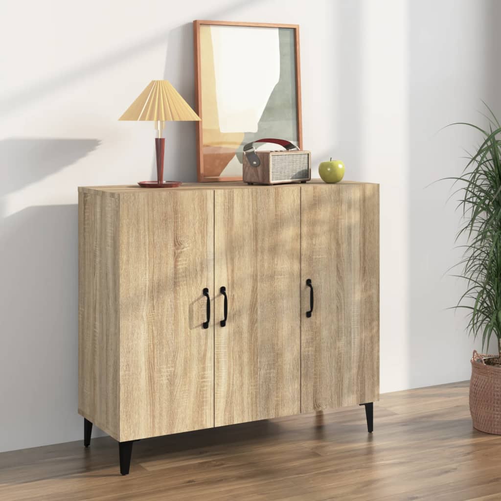 Buffet 90x34x80 cm en bois travaillé