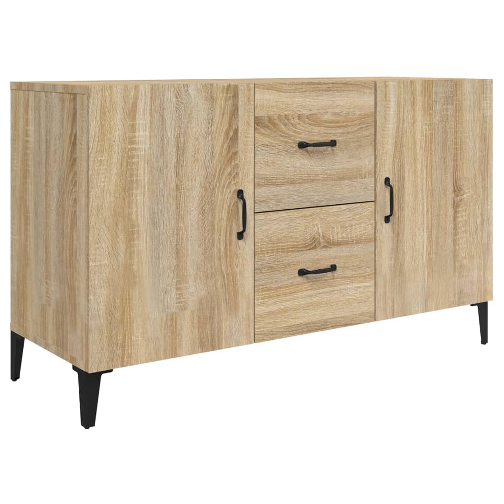 Buffet 100x36x60 cm en dérivé du bois couleur chêne