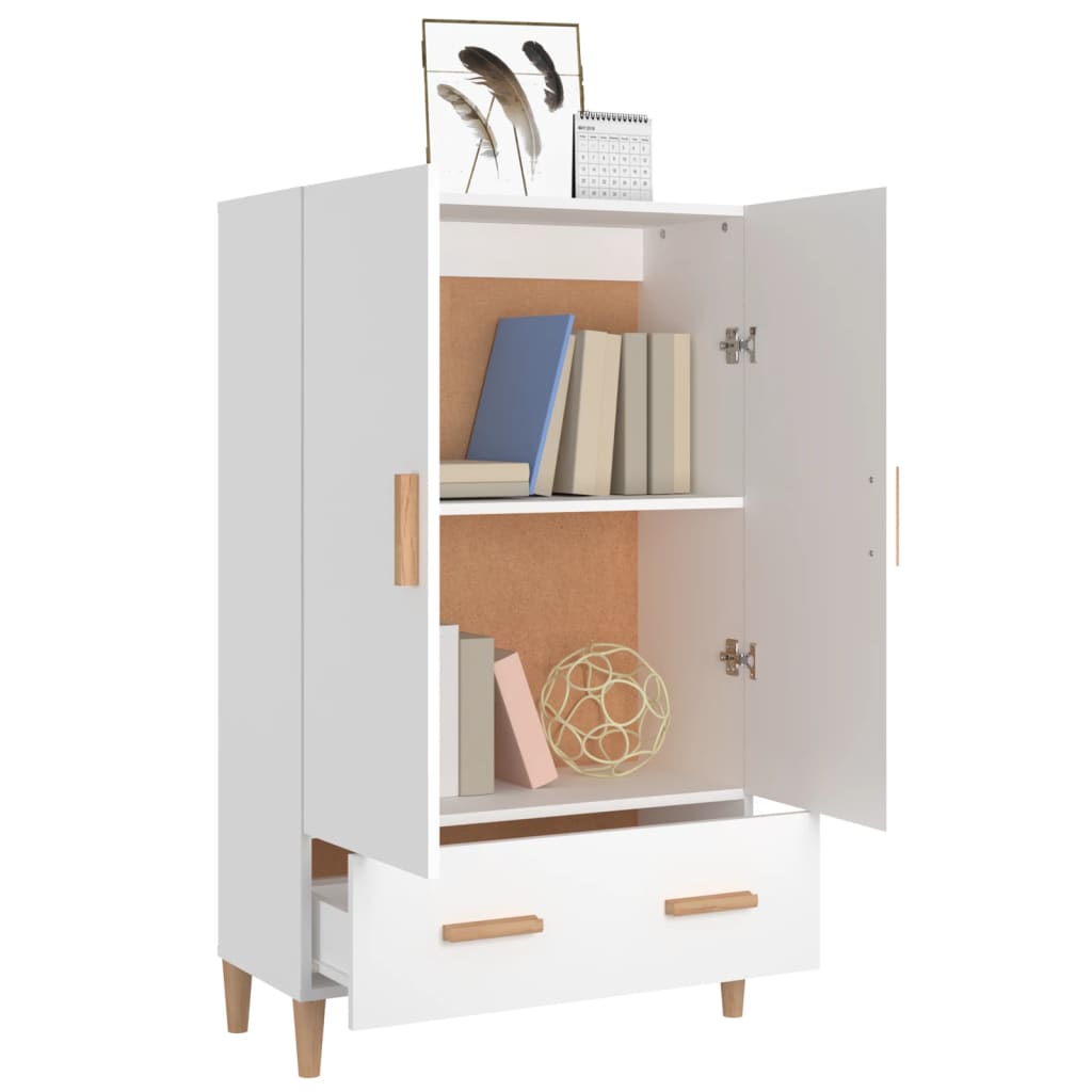 Meuble haut 70x31x115 cm en bois travaillé