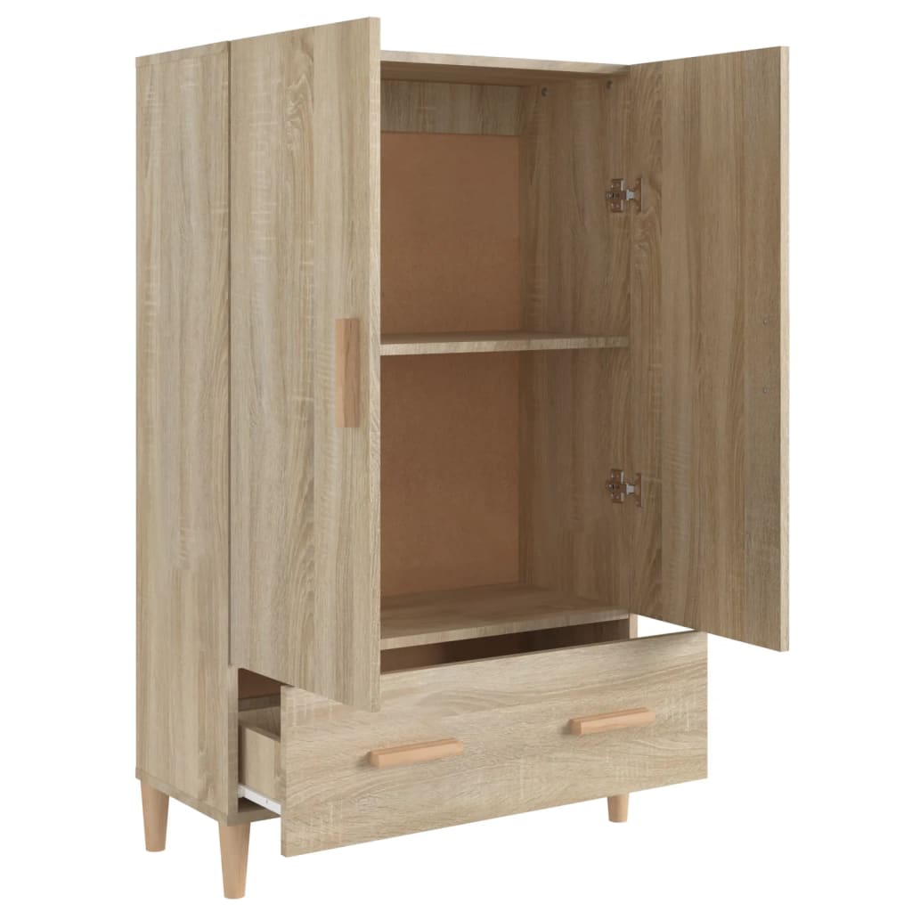 Meuble haut 70x31x115 cm en bois travaillé