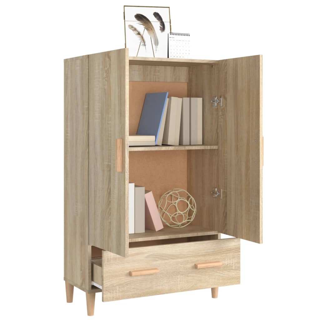 Meuble haut 70x31x115 cm en bois travaillé