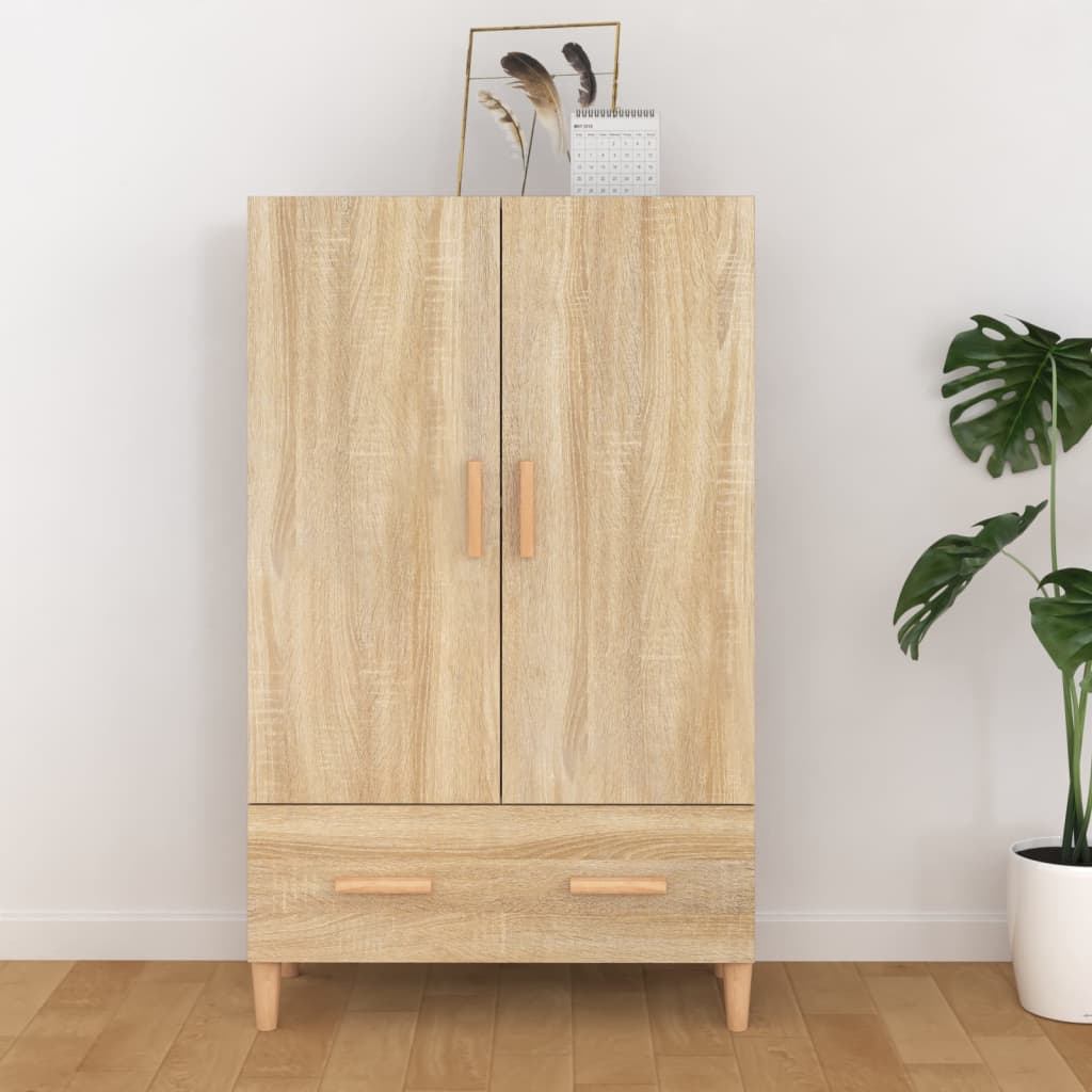 Meuble haut 70x31x115 cm en bois travaillé