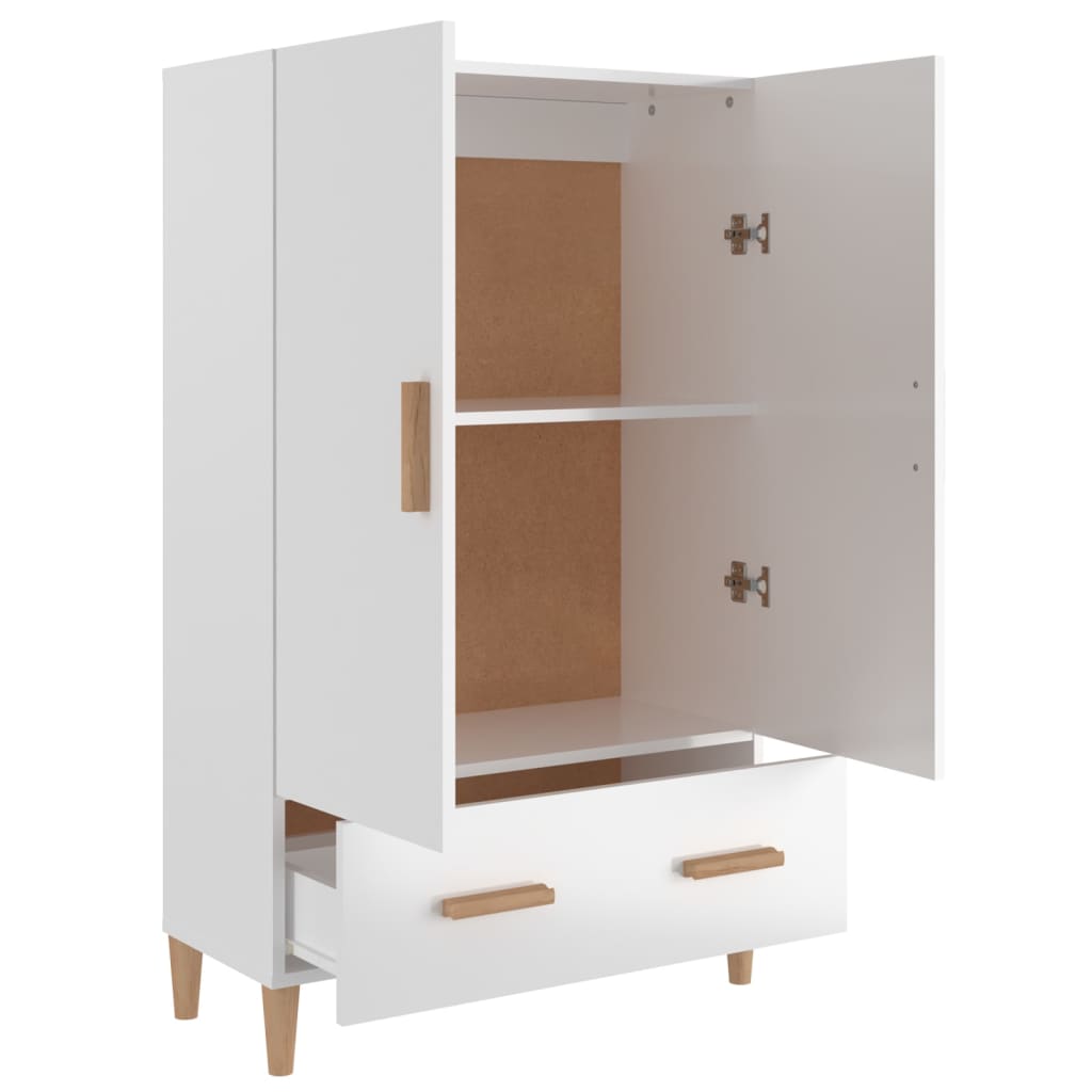 Meuble haut 70x31x115 cm en bois travaillé