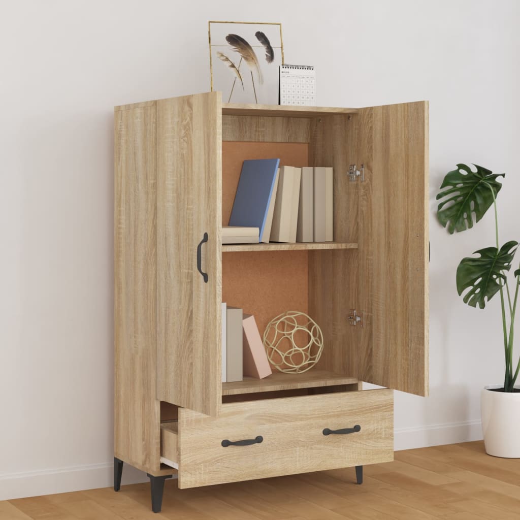 Meuble haut 70x31x115 cm en bois travaillé