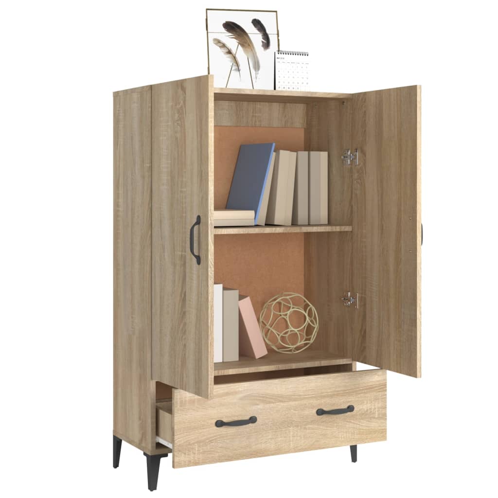 Meuble haut 70x31x115 cm en bois travaillé