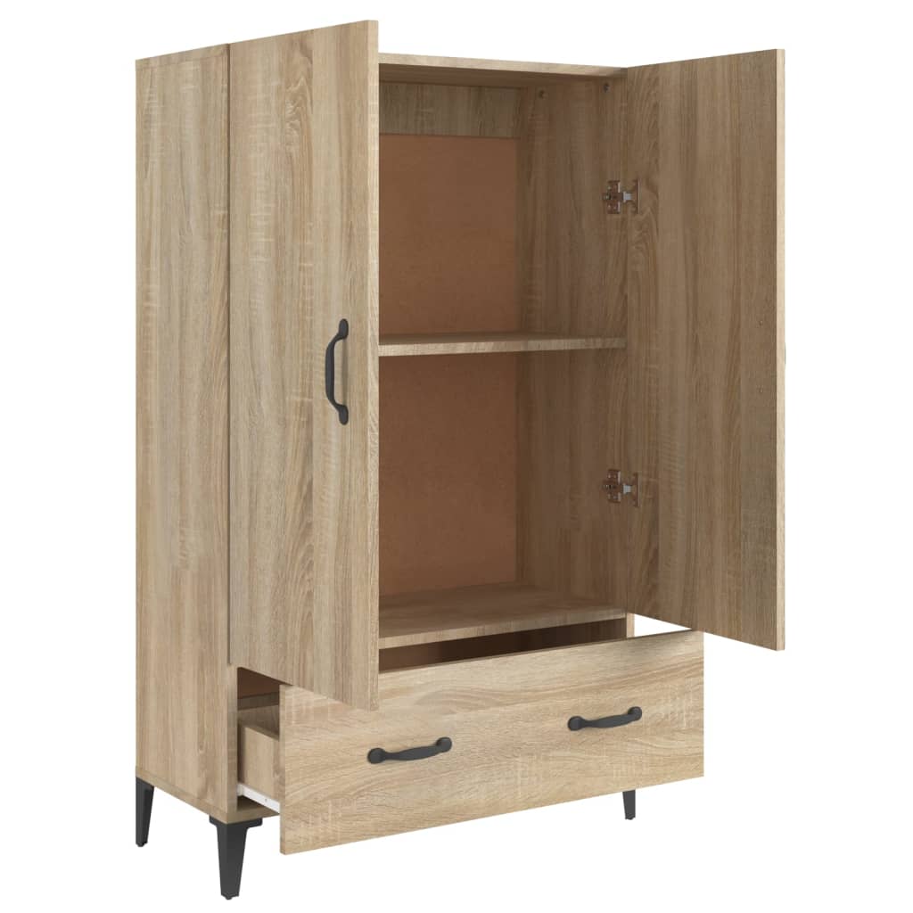 Meuble haut 70x31x115 cm en bois travaillé