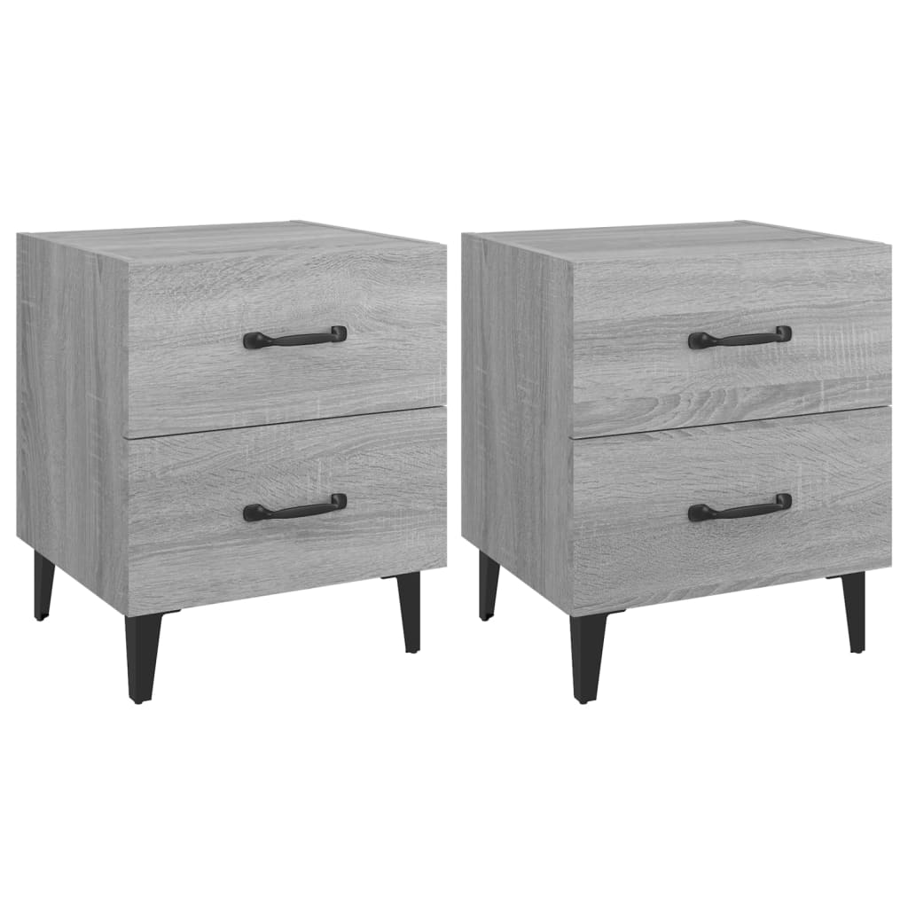 Tables de chevet 2 pcs 40x35x47,5 cm