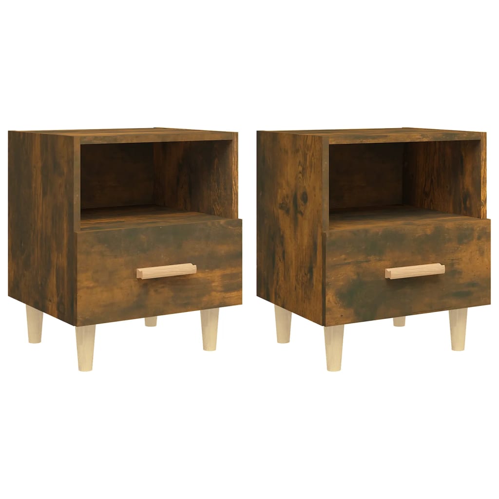 Tables de chevet 2 pcs 40x35x47 cm couleur chêne