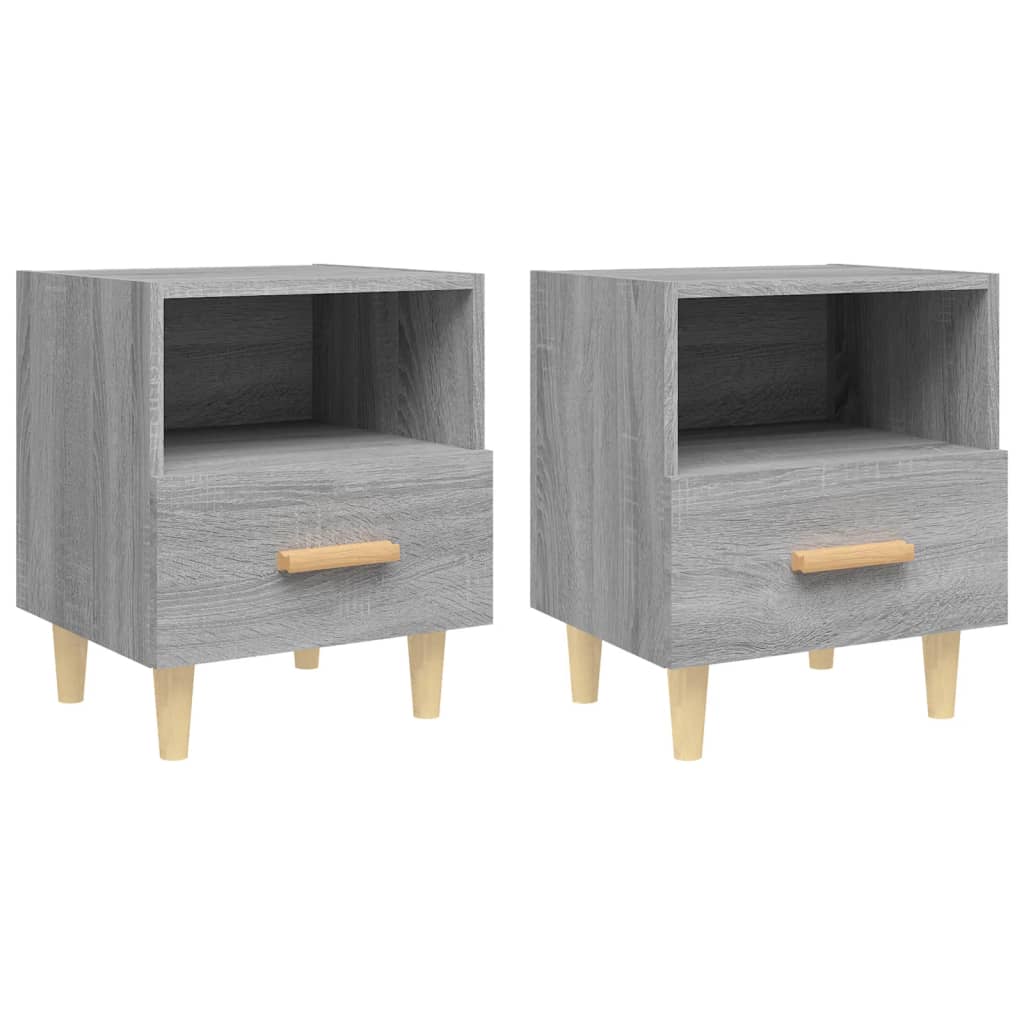 Tables de chevet 2 pcs 40x35x47 cm couleur chêne