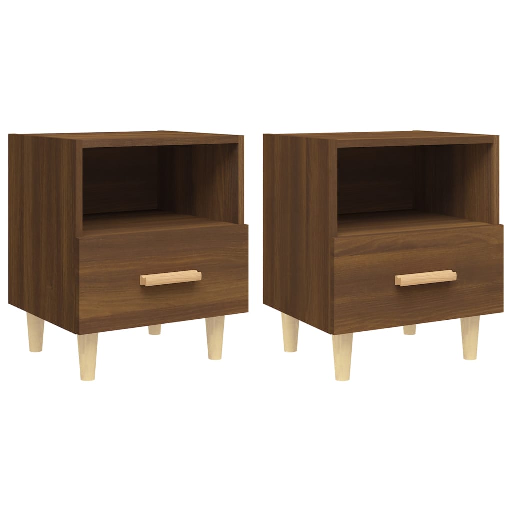 Tables de chevet 2 pcs 40x35x47 cm couleur chêne