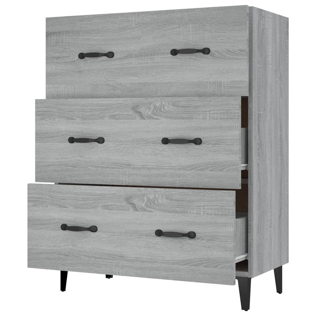 Dressoir 69,5x34x90 cm bewerkt hout eikenkleurig