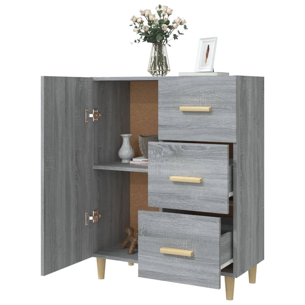 Dressoir 69,5x34x90 cm bewerkt hout eikenkleurig