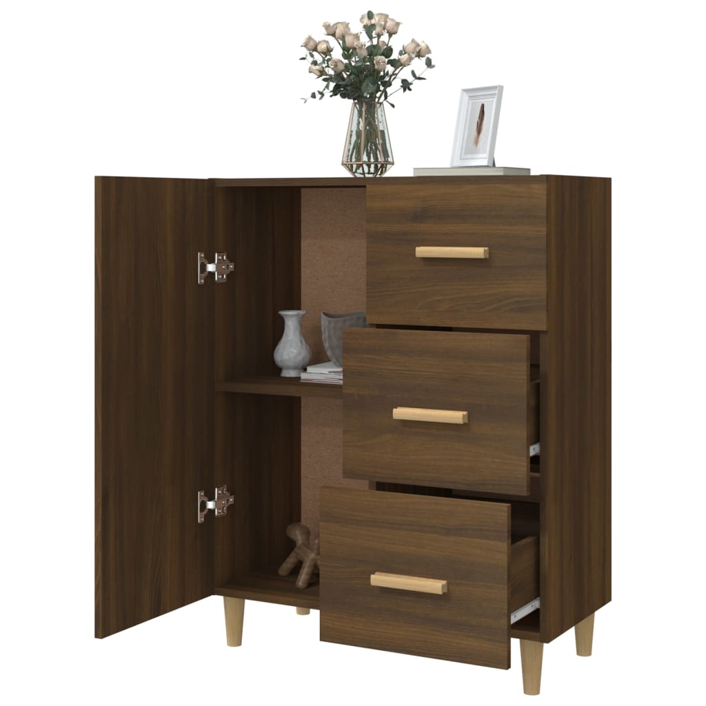 Buffet 69,5x34x90 cm en bois travaillé