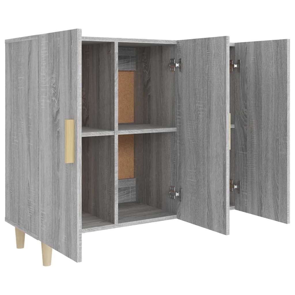 Dressoir 90x34x80 cm bewerkt hout