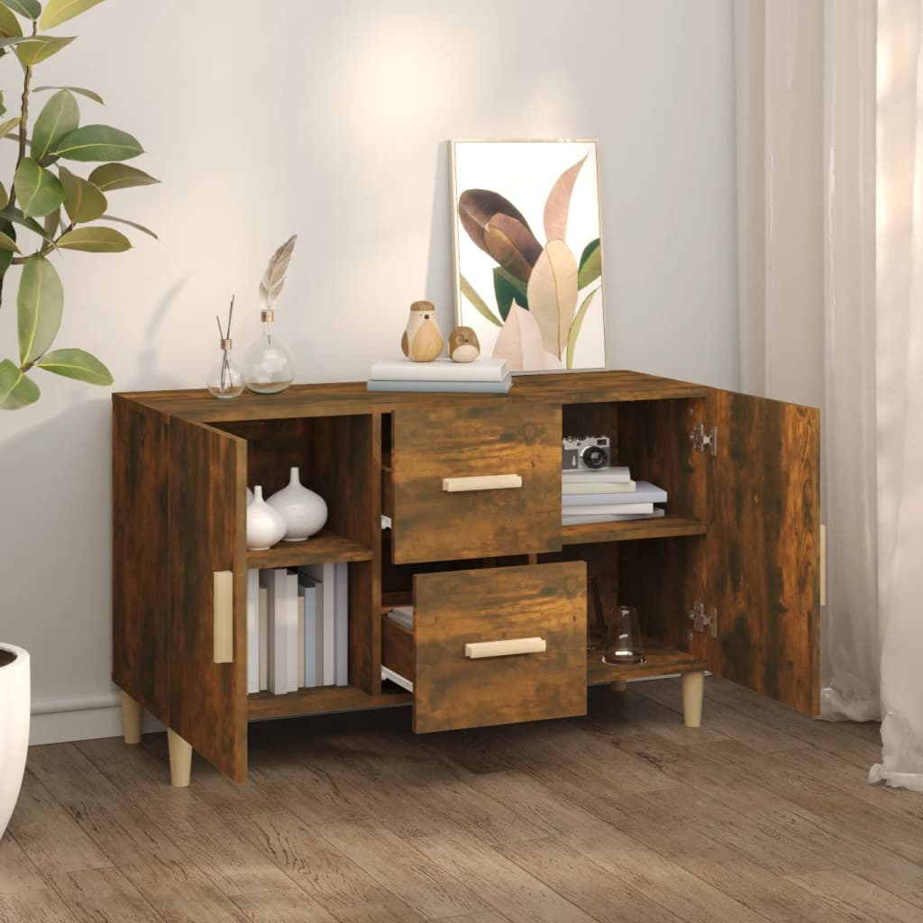 Buffet 100x36x60 cm en bois travaillé