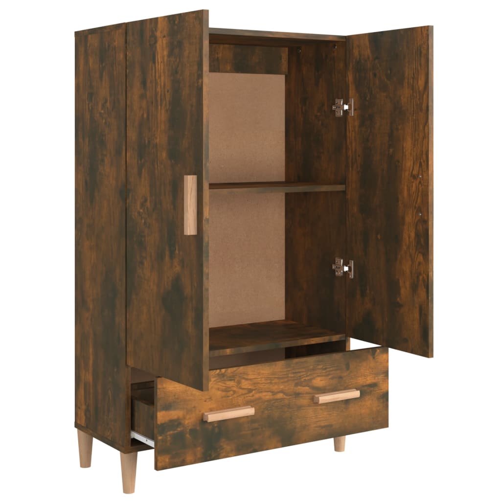 Meuble haut 70x31x115 cm en bois travaillé