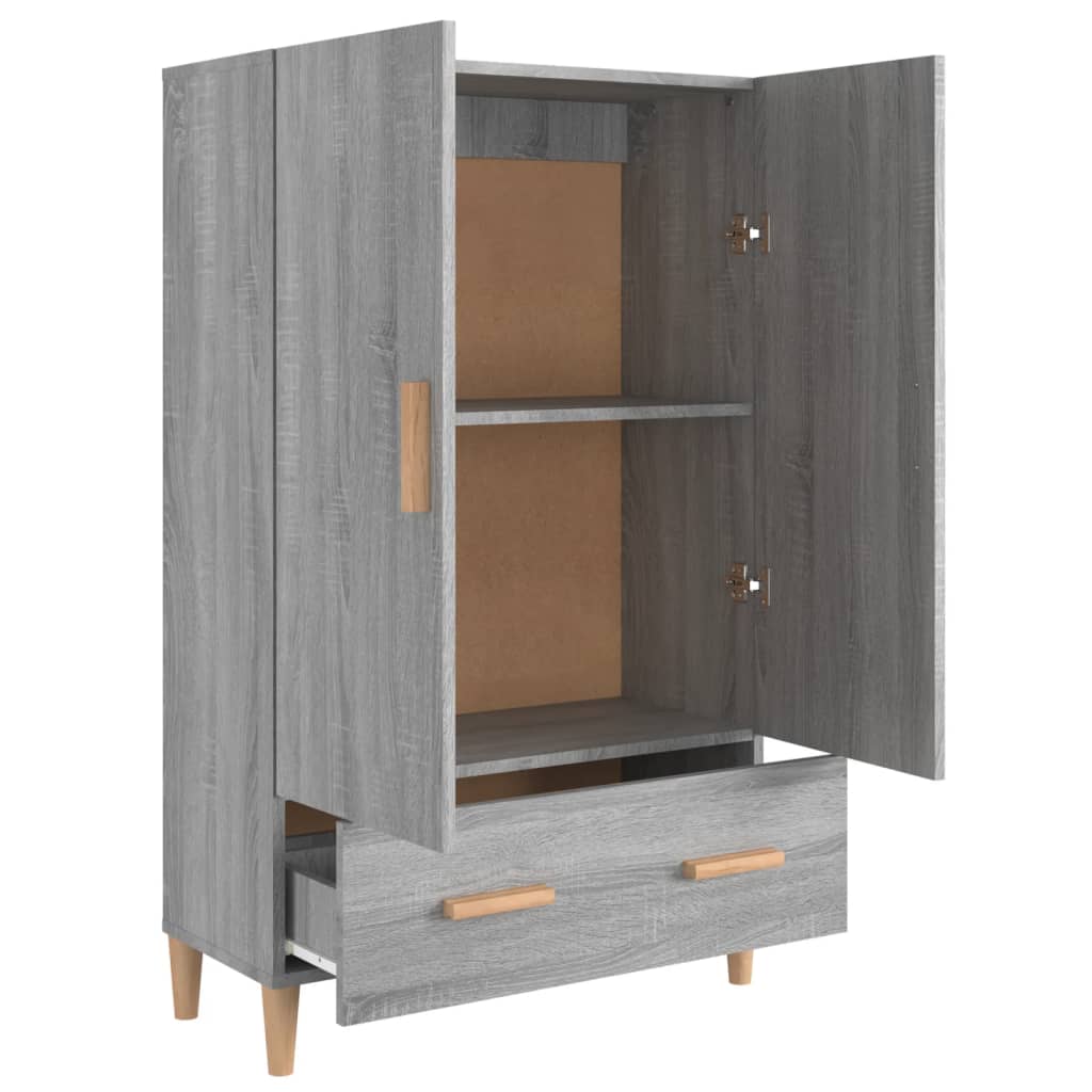 Hoge kast 70x31x115 cm bewerkt hout