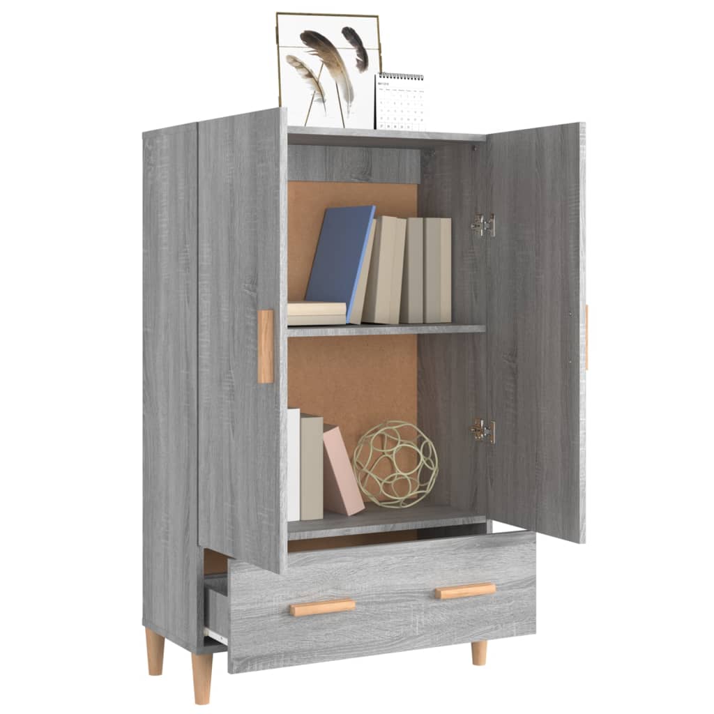 Meuble haut 70x31x115 cm en bois travaillé