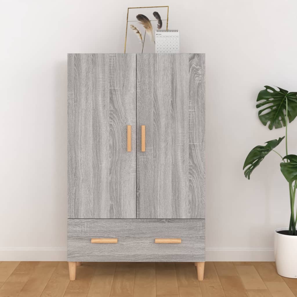 Meuble haut 70x31x115 cm en bois travaillé