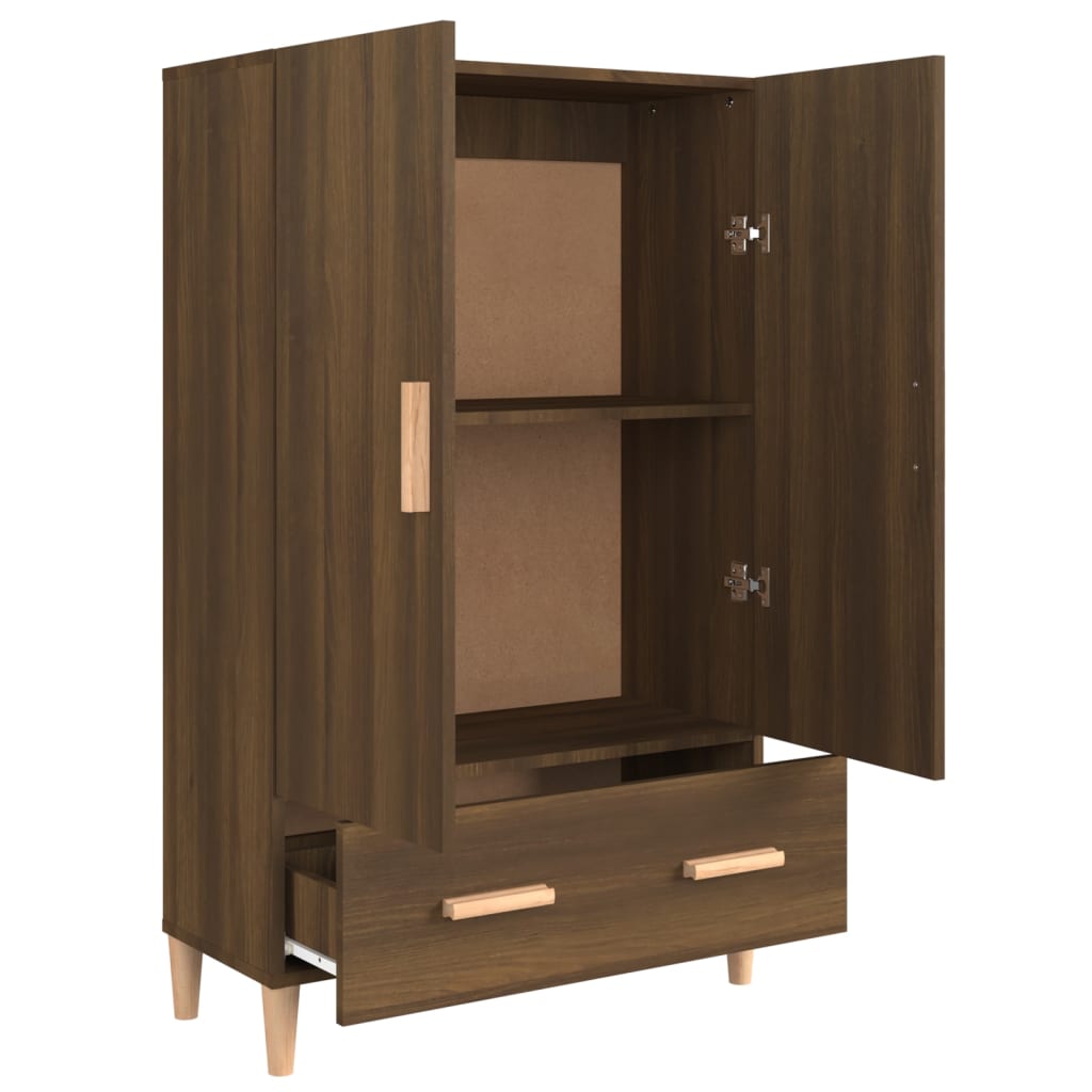 Meuble haut 70x31x115 cm en bois travaillé