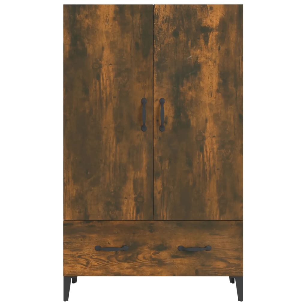 Meuble haut 70x31x115 cm en bois travaillé