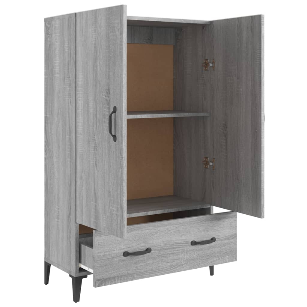 Meuble haut 70x31x115 cm en bois travaillé