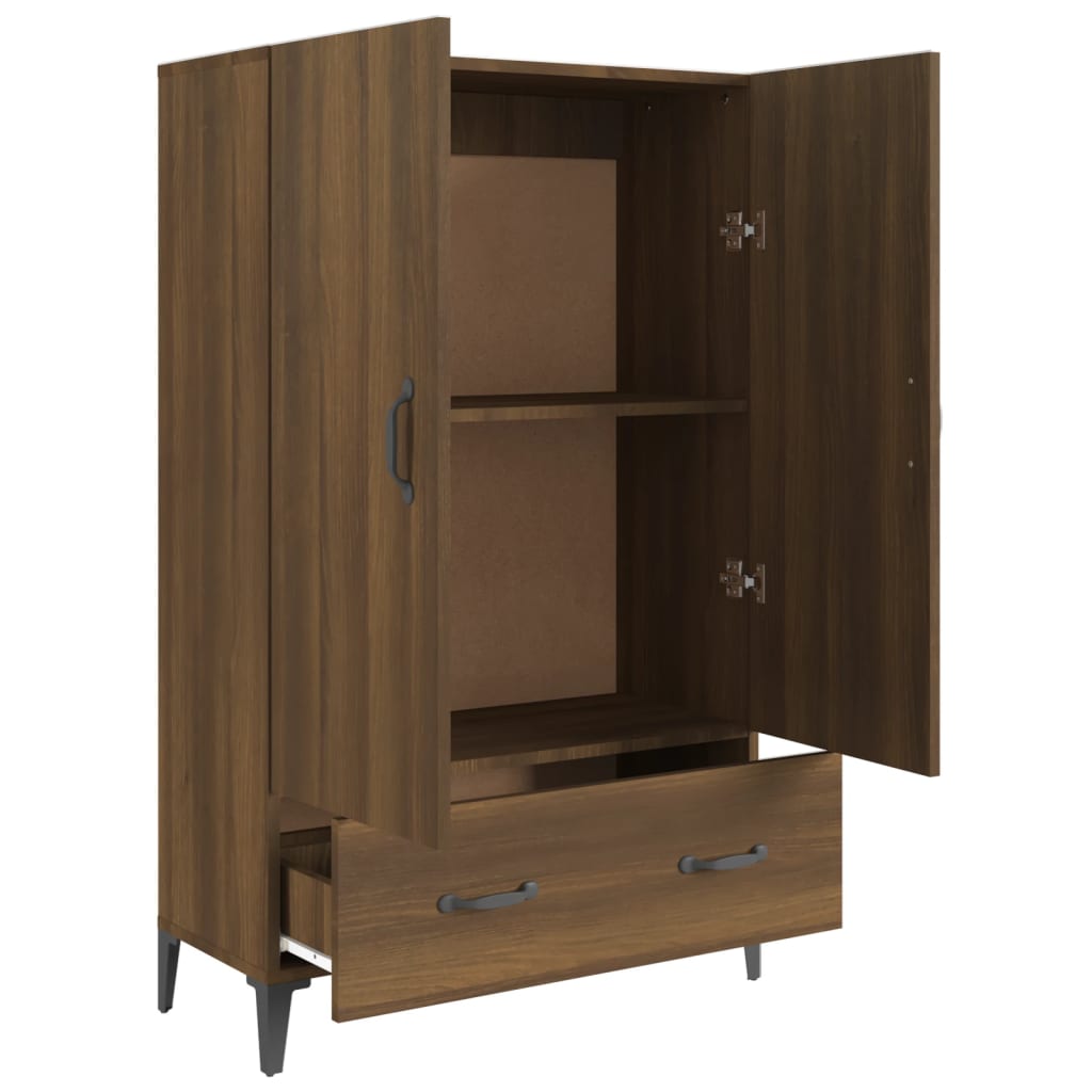 Meuble haut 70x31x115 cm en bois travaillé