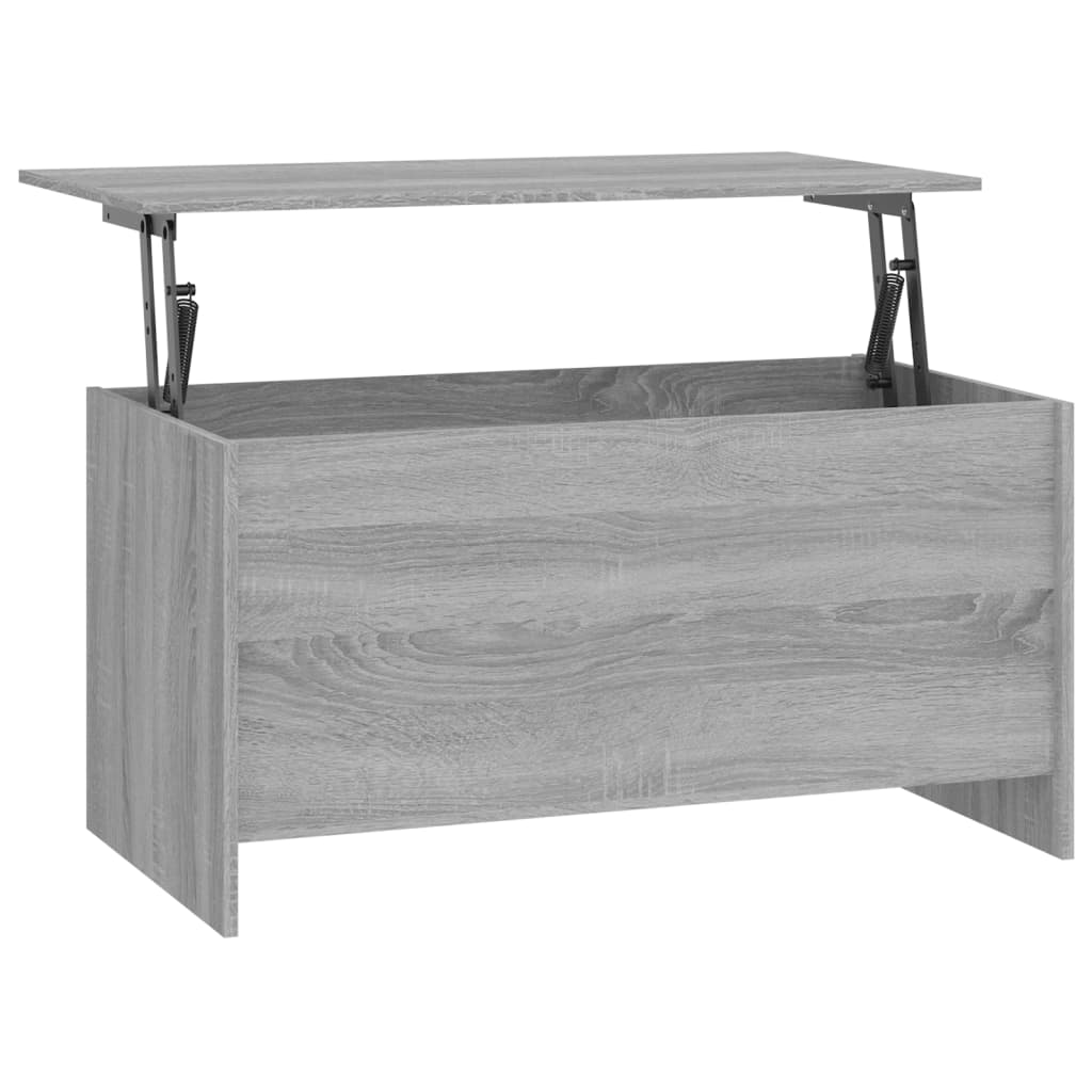 Table basse 102x55,5x52,5 cm en bois travaillé