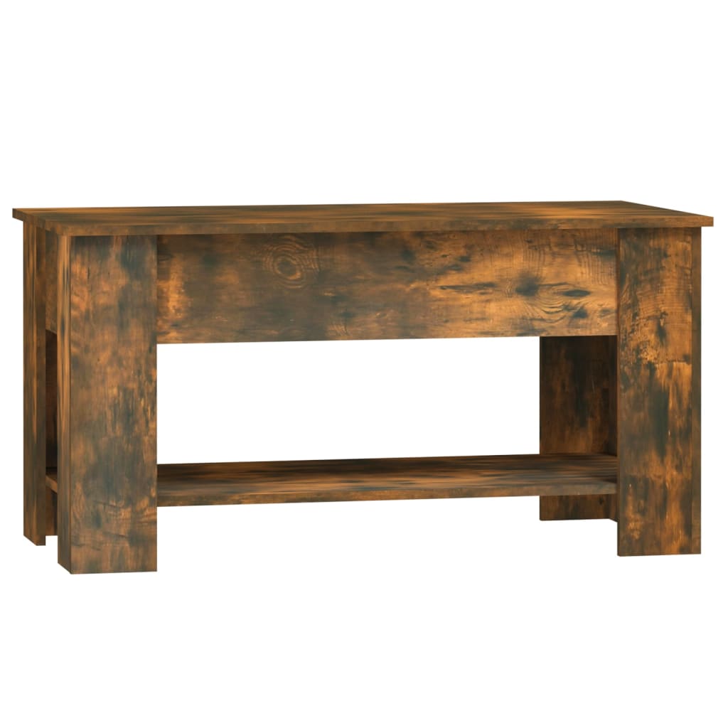 Table basse 101x49x52 cm en dérivé du bois, couleur chêne