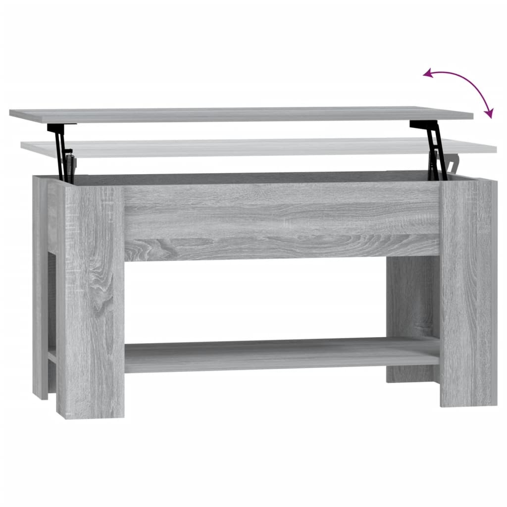 Salontafel 101x49x52 cm bewerkt hout